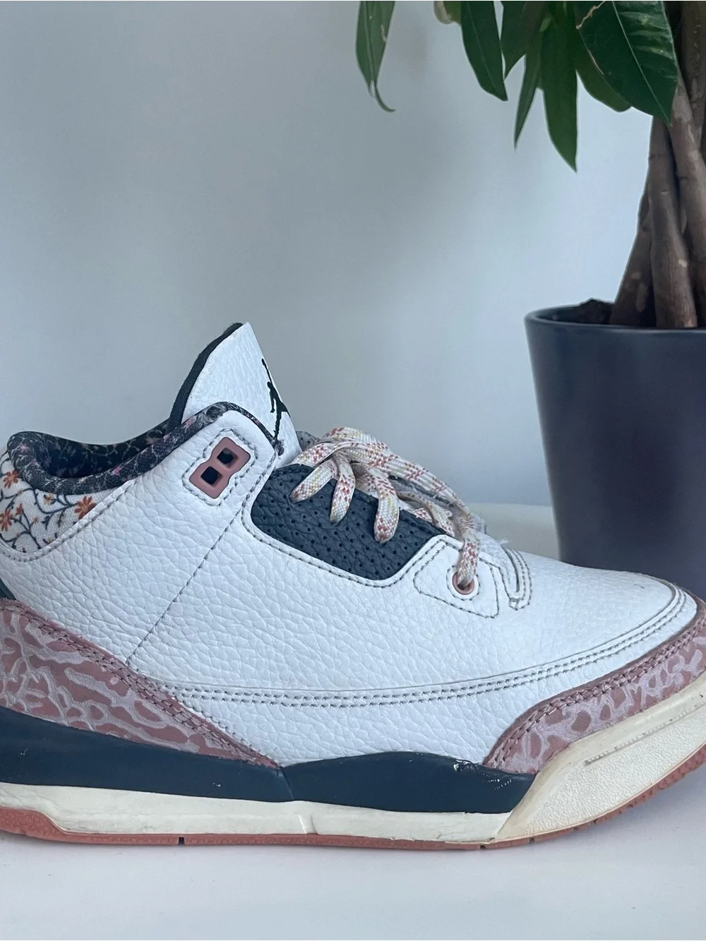 Size 3Y Youth Jordan 3 Retro Vintage Floral Shoes
